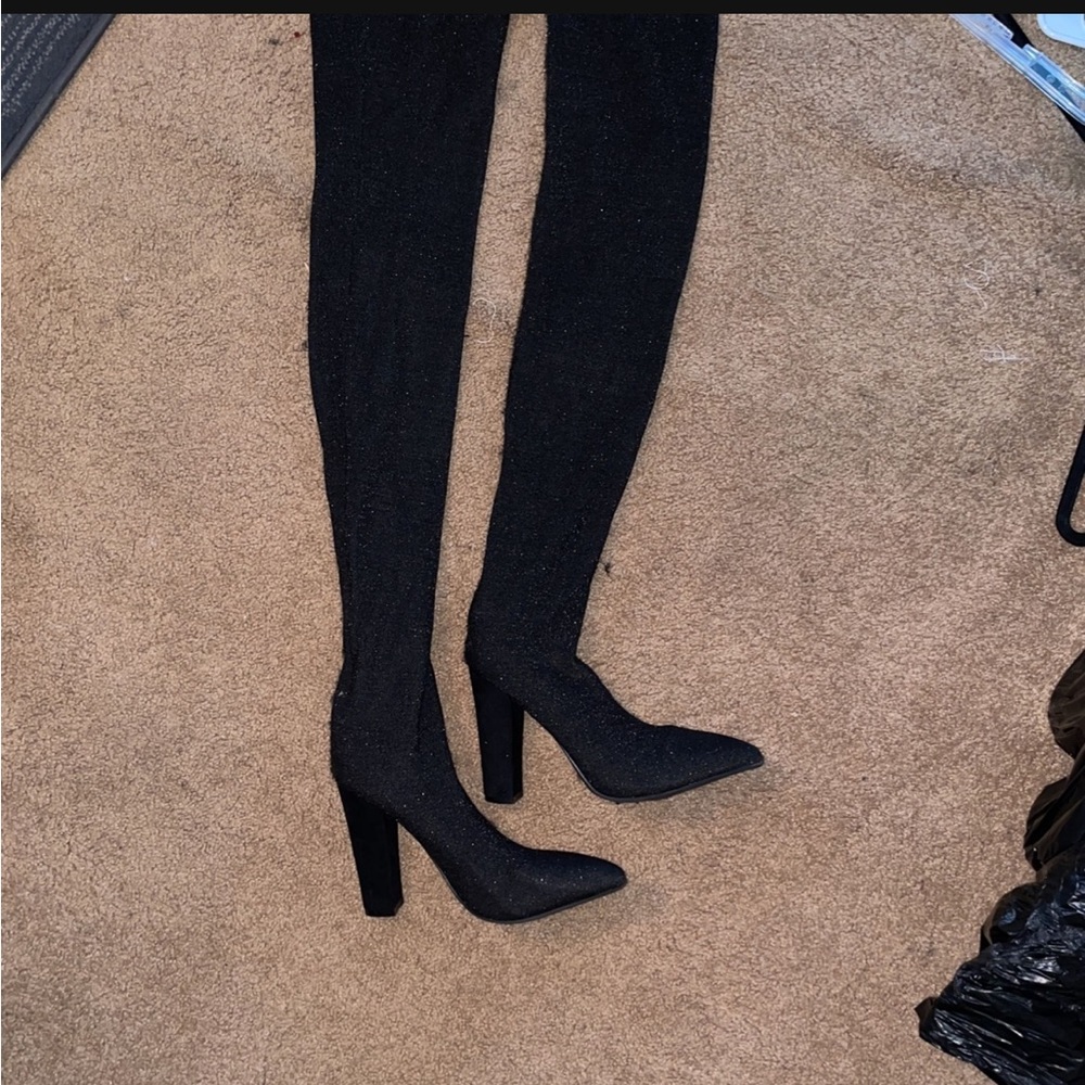 Thigh High Sparkle Boots